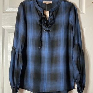 Philosophy plaid blouse size XS NWT